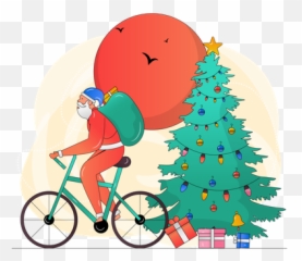 Best Premium Christmas House Illustration Download In Png Emoji,Christmas Bike Emoji