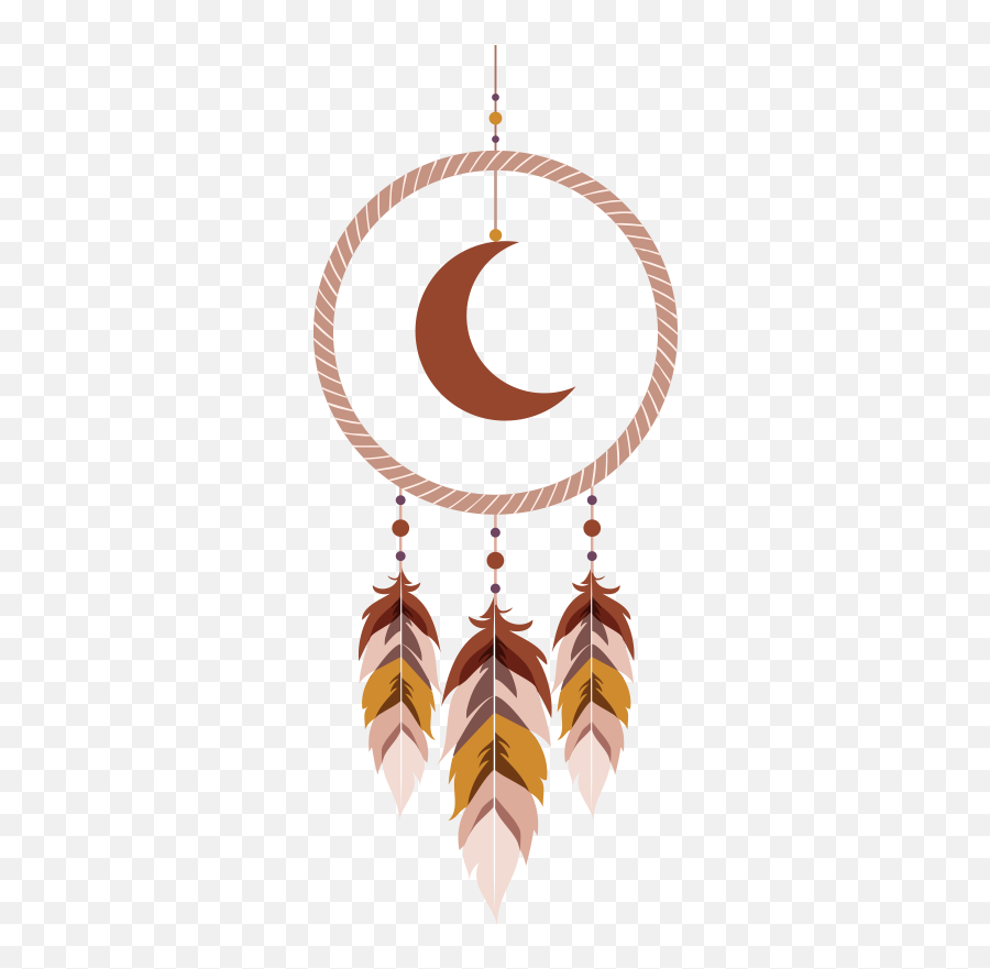 Dreamcatcher With Moon Object Wall Decal Emoji,Dreamcatcher Animal Emojis