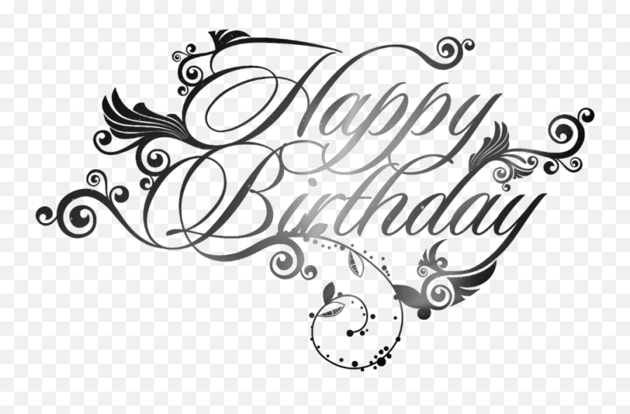Free Black And White Happy Birthday Images Download Free - Happy Birthday Wallpaper Black And White Emoji,Happy Birthday Emoji