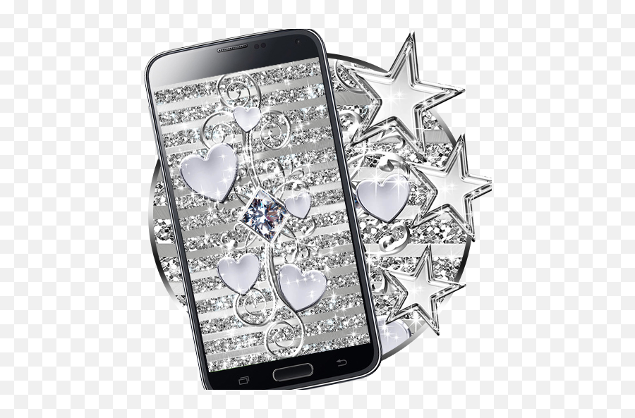 Amazoncom Luxurious Silver Live Wallpaper Appstore For - Iphone Emoji,Sparkle Emoji Android