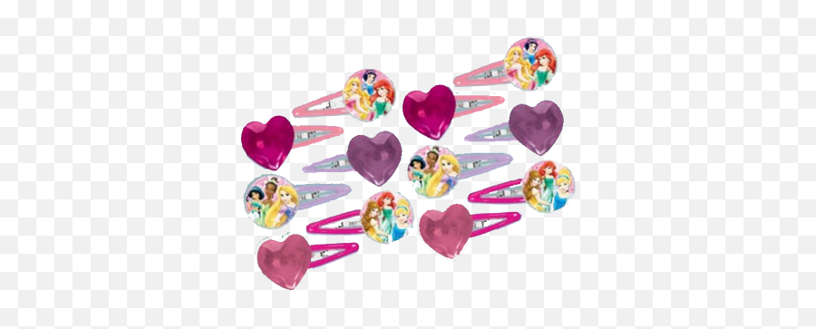 Disney Princess Hair Clips Party - Party Favor Emoji,Girly Emoji Party Supplies
