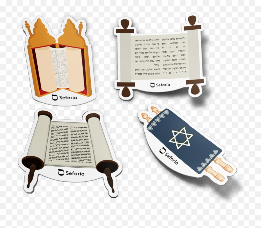 Torah Emoji Stickers 4 - Pack Torah Stickers,Vinyl Emoji