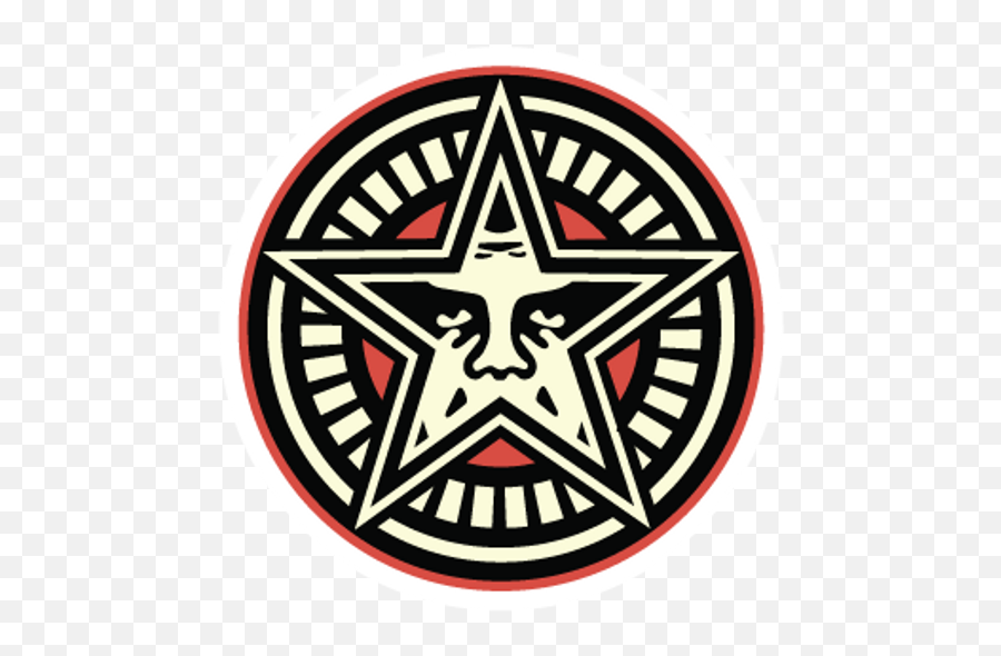 Obey Star Sticker - Sticker Mania El Patron Manhattan Emoji,Star And Money Emoji Pop