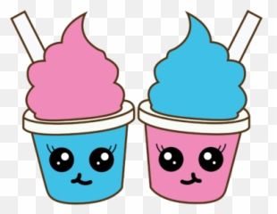 Kawaii Food Illustration - 007 Girly Emoji,Helado Emoji