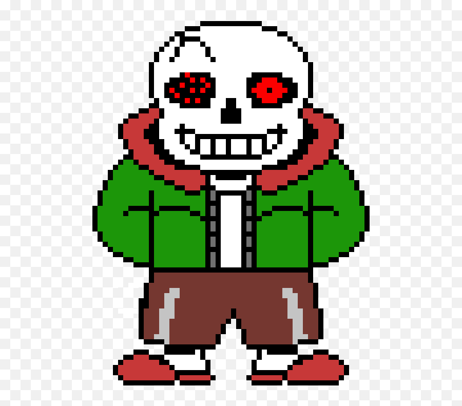 Corrupted By Chara Hardtale Sans - Pixel Art Undertale Sans Pixel Art Red Emoji,Chara Undertale Emotion Eyes
