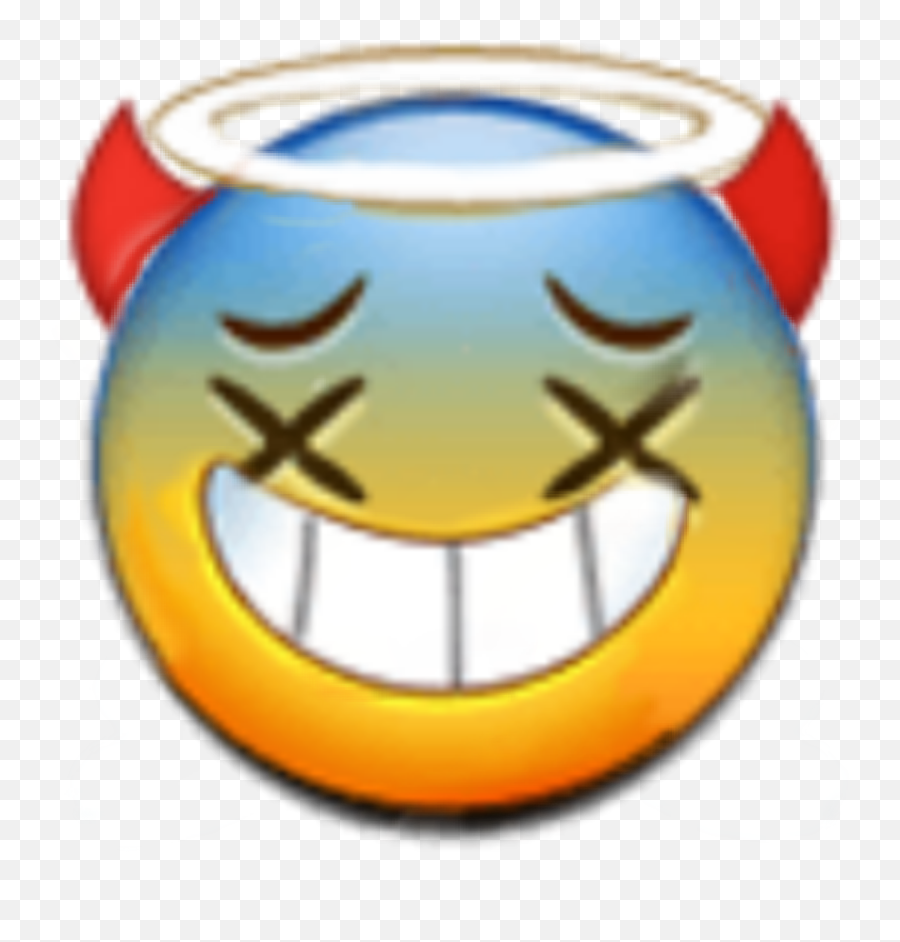 Emoji Muerto Feliz Angel Diablo Sticker - Happy,Diablo Emoji