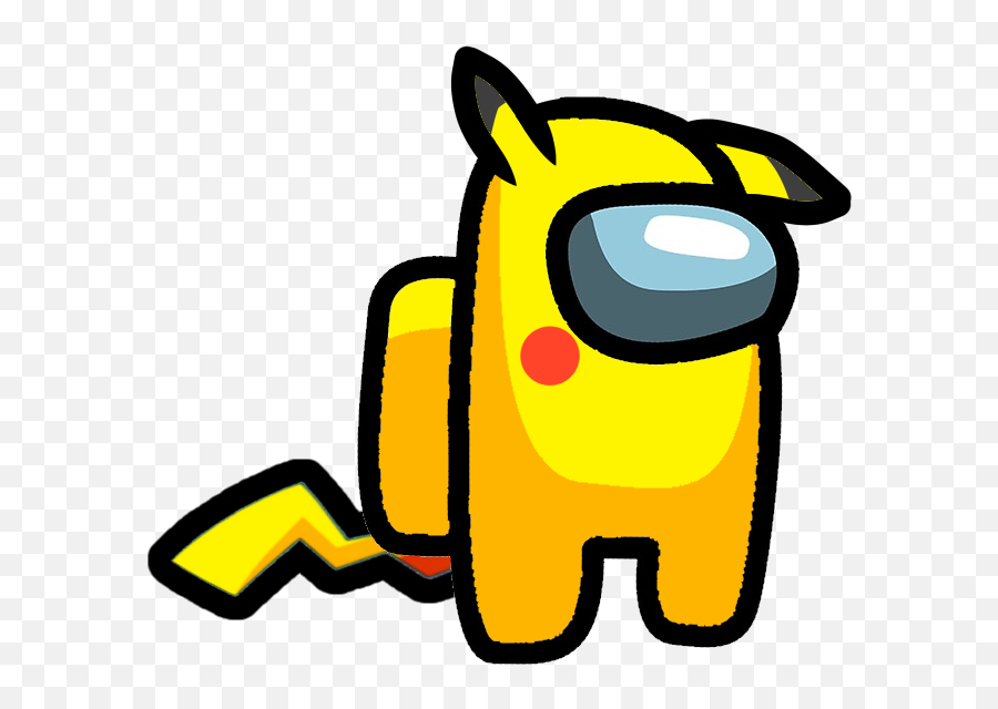 Us Amongus Pikachu Kawaii Sticker - Among Us Aesthetic Emoji,Detective Pikachu Emojis