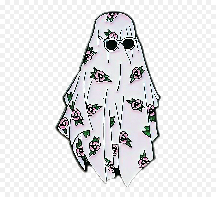 Ghost Goul Halloween Scary Spooky Sticker By Stevie - Floral Kimono Ghost Emoji,Ghost Emoji Costume