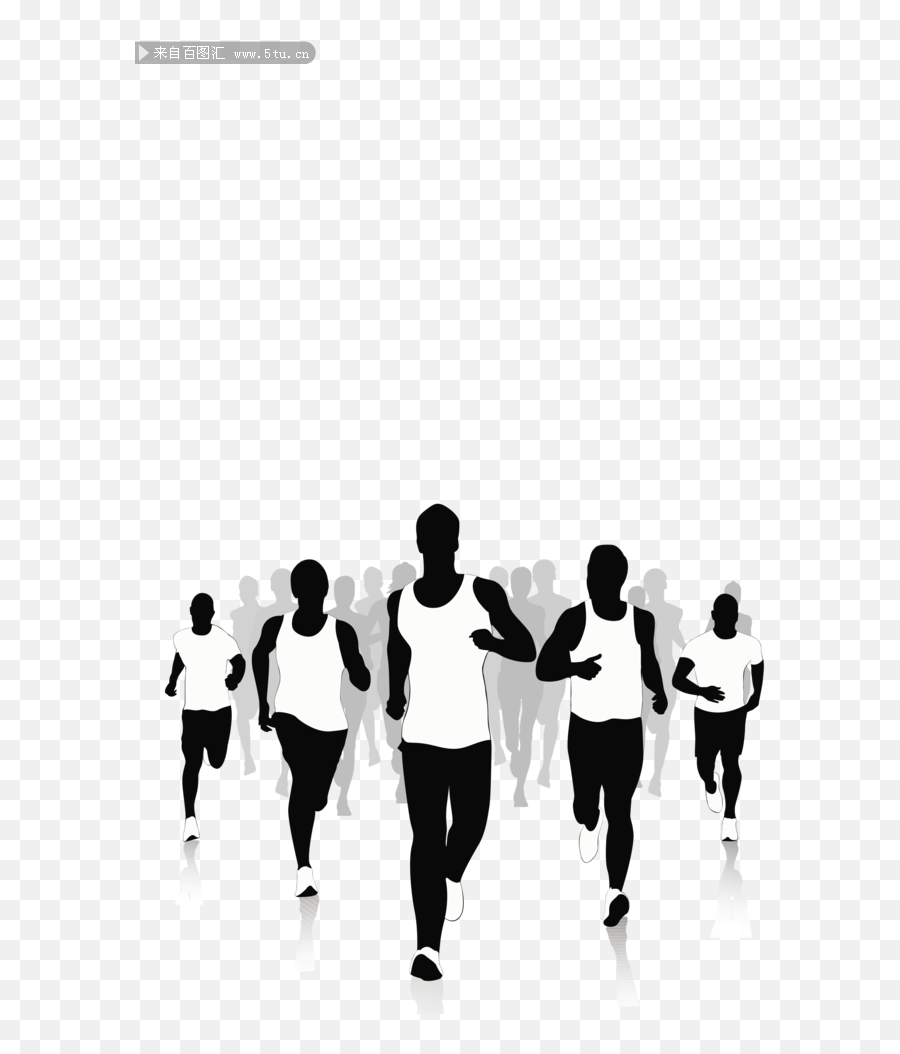 Long - Distance Running Silhouette Clip Art Silhouette Png Ling Distance Running Team Emoji,Jogging Emoji