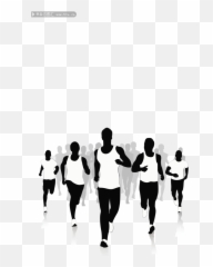 Long - Distance Running Silhouette Clip Art Silhouette Png Ling Distance Running Team Emoji,Jogging Emoji