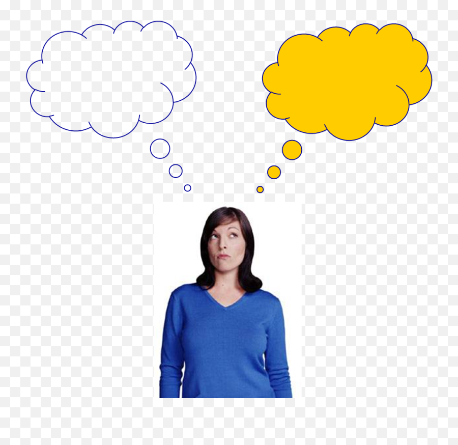 Picture Freeuse Library Person Thinking With Thought - Man With Thinking Bubble Png Emoji,Thinking Bubble Emoji