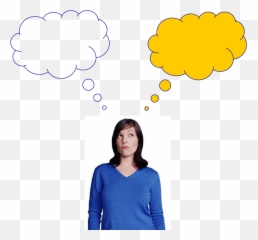 Picture Freeuse Library Person Thinking With Thought - Man With Thinking Bubble Png Emoji,Thinking Bubble Emoji