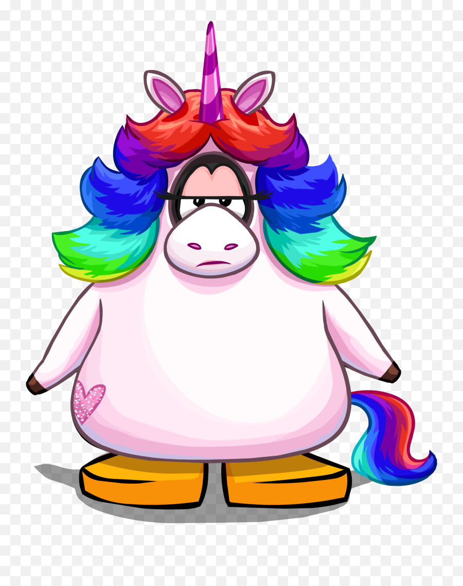 Rainbow Unicorn Outfit - Club Penguin Unicorn Emoji,Rainbow Unicorn Emoji