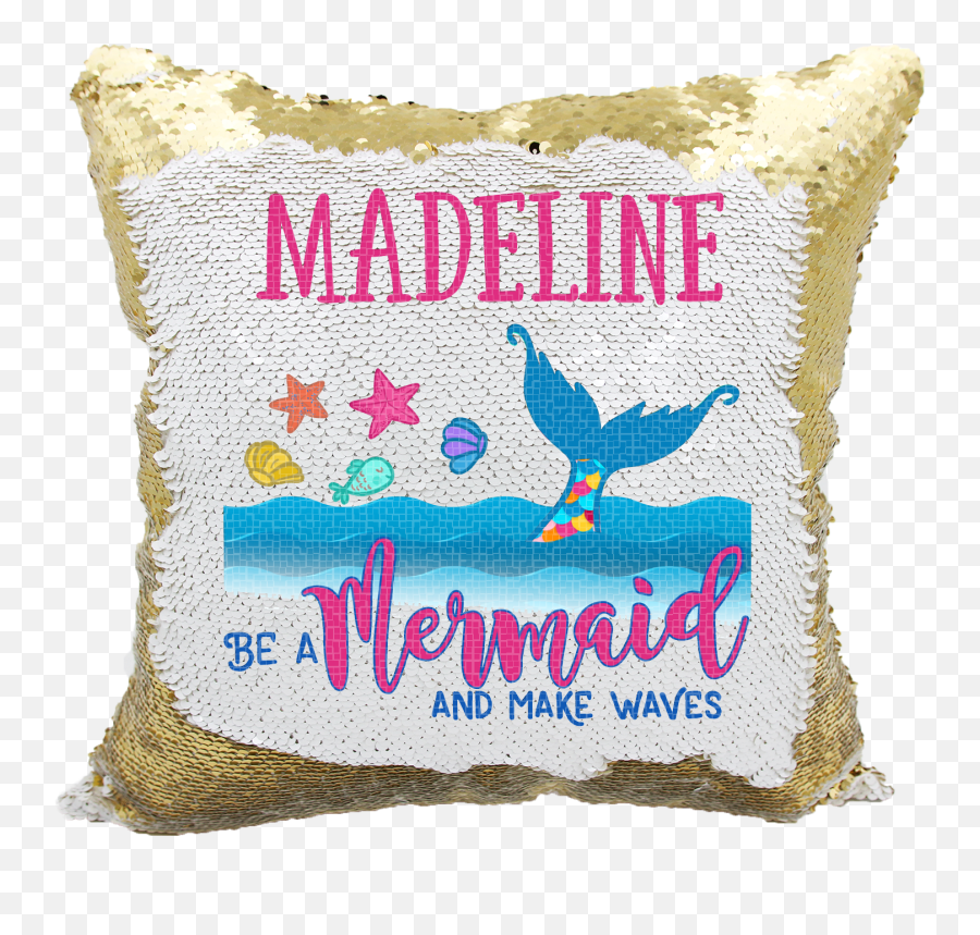 Handmade Personalized Be A Mermaid Reversible Sequin Pillow Case - Whiterosegold Pink Pillowcase Only Emoji,Dreamcatcher Animal Emojis