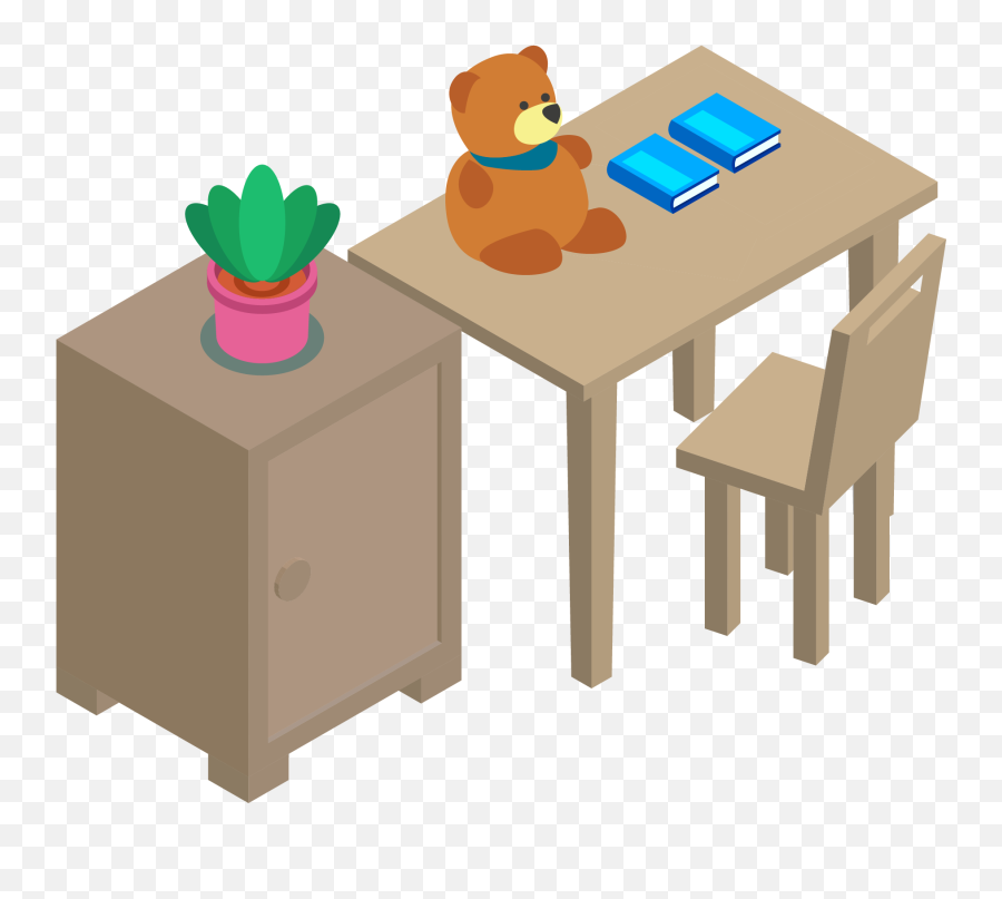 Table Chair Cupboard Toy Png And Vector Image - Coffee Table Emoji,Desk Emojis