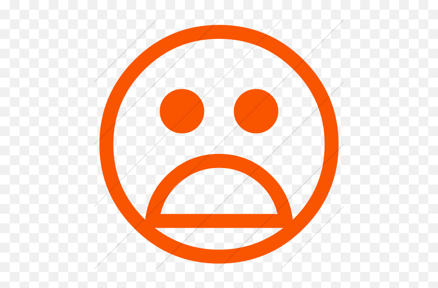 Iconsetc Simple Orange Classic Emoticons Frowning Face - Mornington Crescent Tube Station Emoji,Frown Emoticon