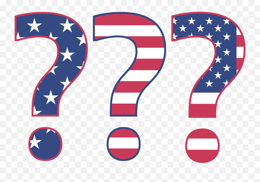 Red White And Blue Stars - American Flag Question Mark Png Red And Blue Question Mark Emoji,Blue Star Emoji