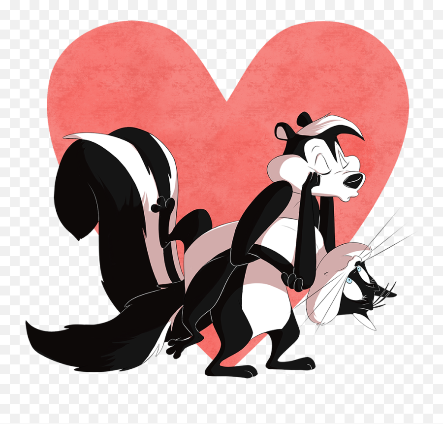 Penelope Pussycat And Le Le Pew Clipart - Fictional Character Emoji,Pepe Le Pew Emoji
