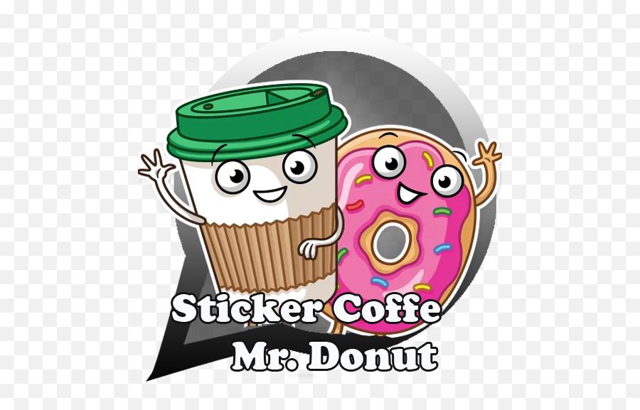 Cute Coffee Donut Sticker Kawaii For Wastickerapp - Apps En Happy Emoji,Donut Emojis
