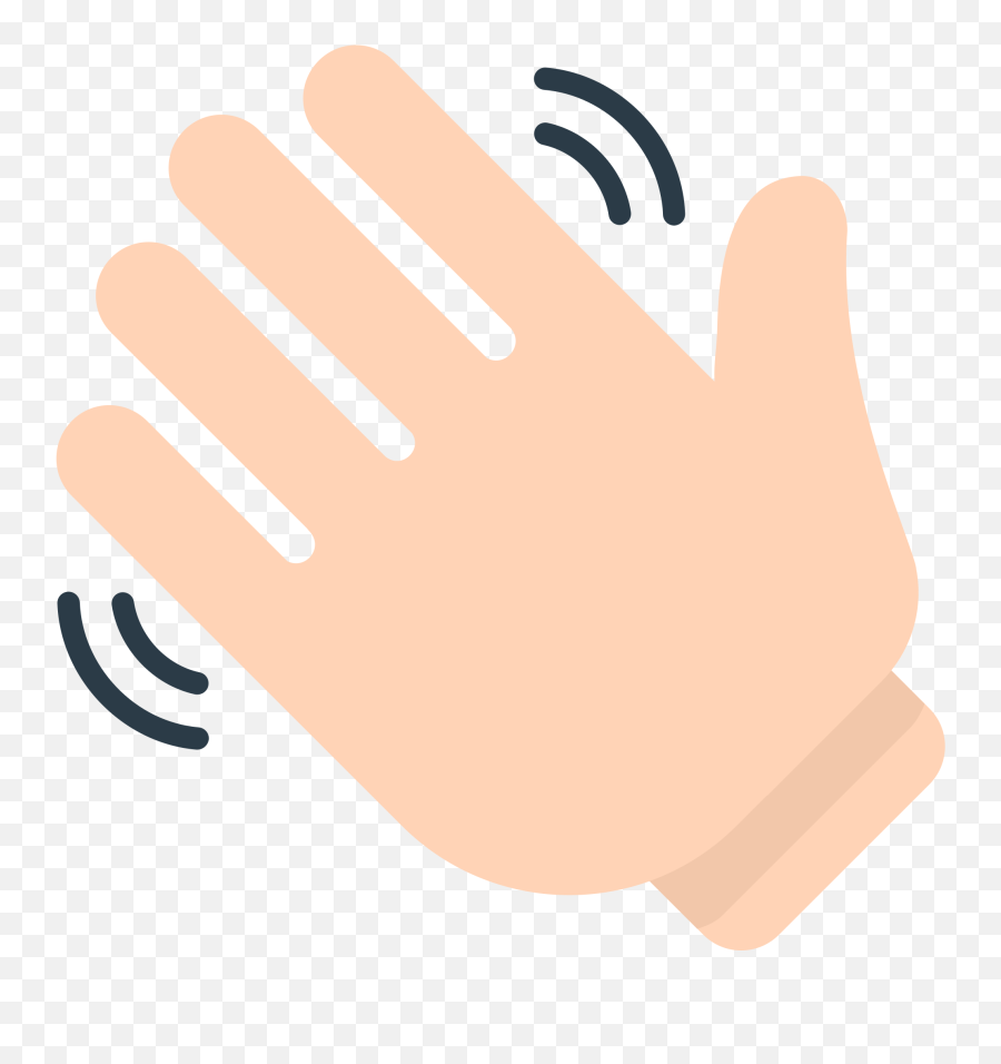 Waving Hand Emoji Clipart - Waving Hand Emoji Black Background,Vulcan Salute Emoji For Android