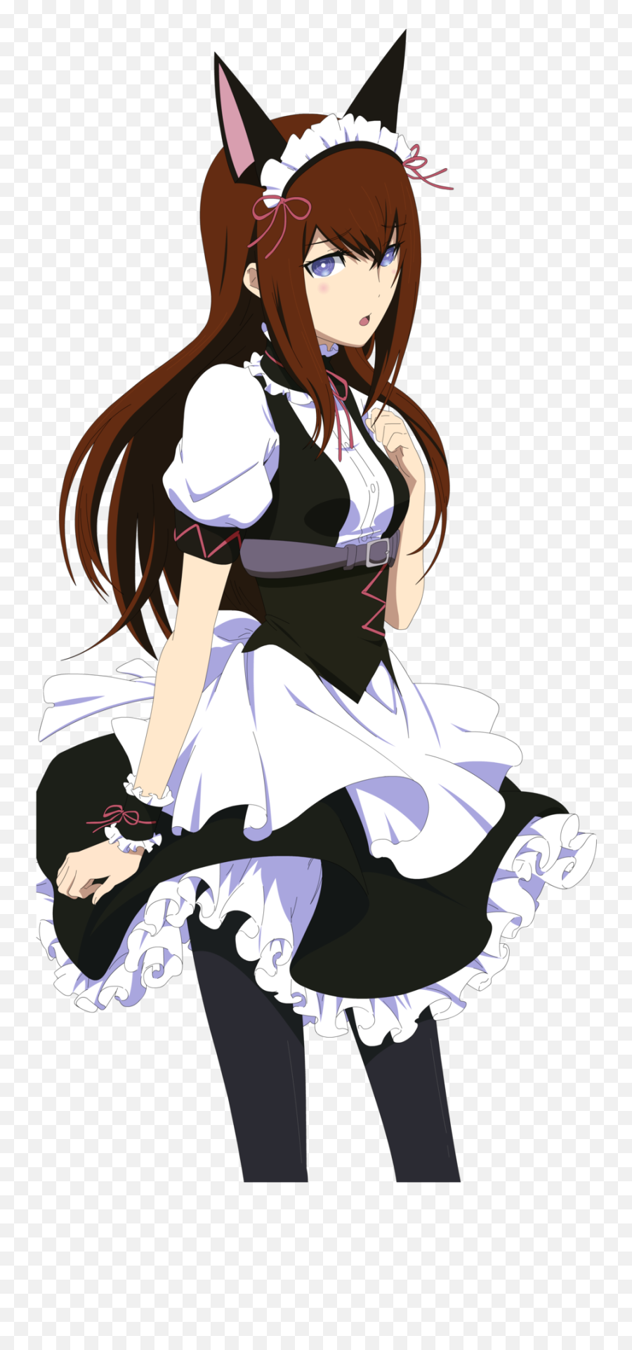 Infomember Of The Month And Neko Of The Month 30 - Makise Kurisu Maid Emoji,Nekopara Emoticons