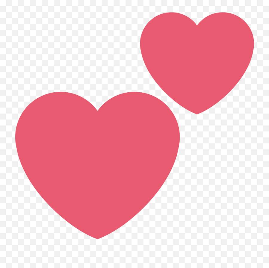 Two Hearts Emoji - Twitter Heart Emojis Png,Red Heart Emoji