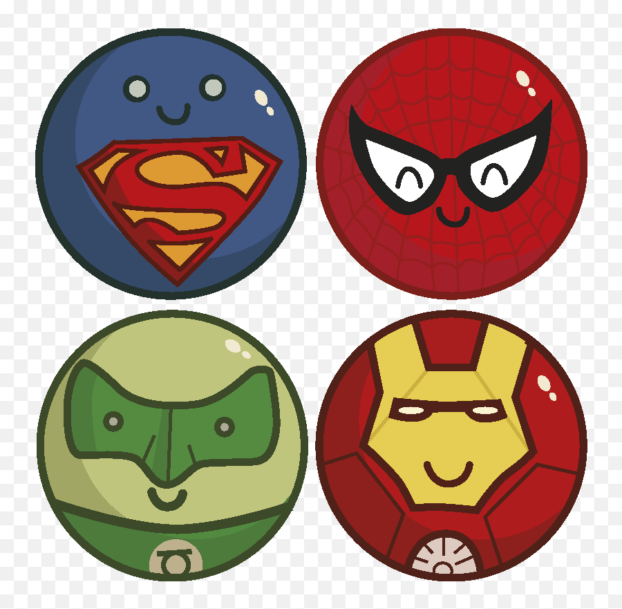 Superheroes Geek Coasters - Superman Emoji,Emoticons Superheroes