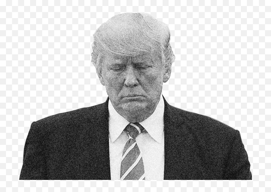 Trump Tax Calculator - Trump Sad Black And White Emoji,President & Ceo Emoticon