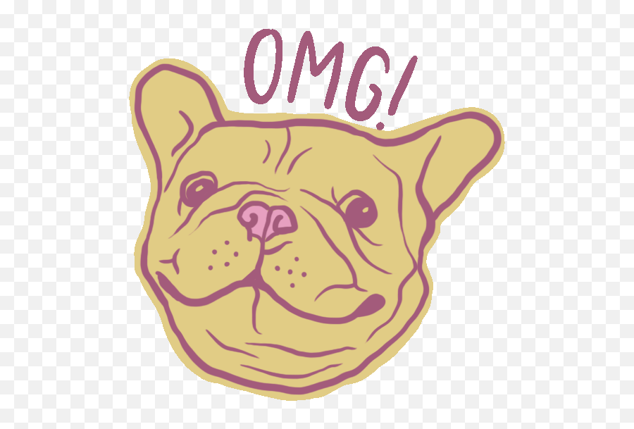 The Frenchie Sticker Pack On Behance - Bulldog Emoji,Bulldog Emojis