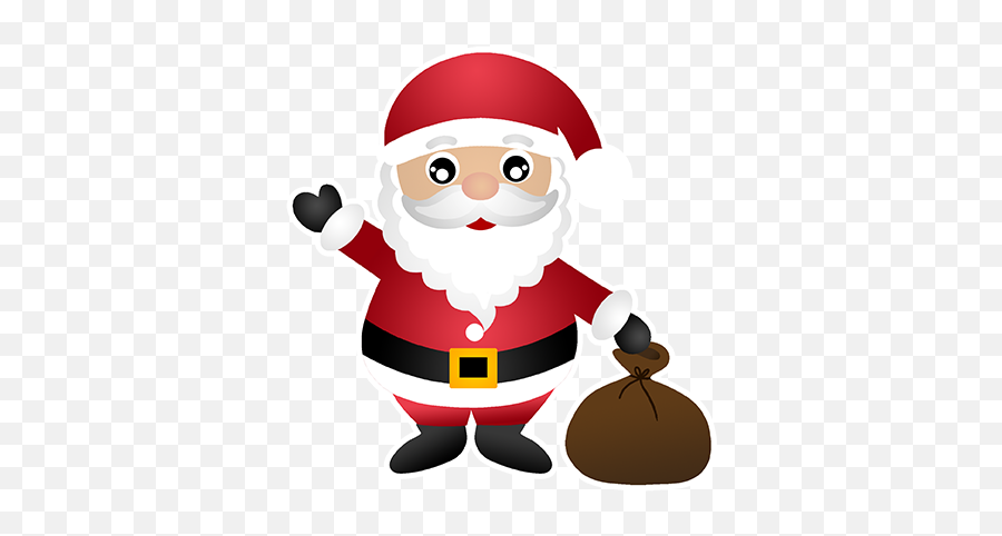 Hi Santa Claus Stickers By Luis Maldonado - Santa Claus Emoji,Santa Animated Emoticon