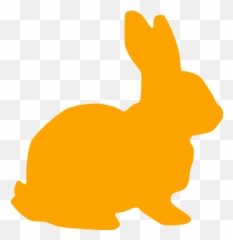 Orange Rabbit Icon - Free Orange Animal Icons Rabbit Silhouette Emoji,Rabbit Emoticon