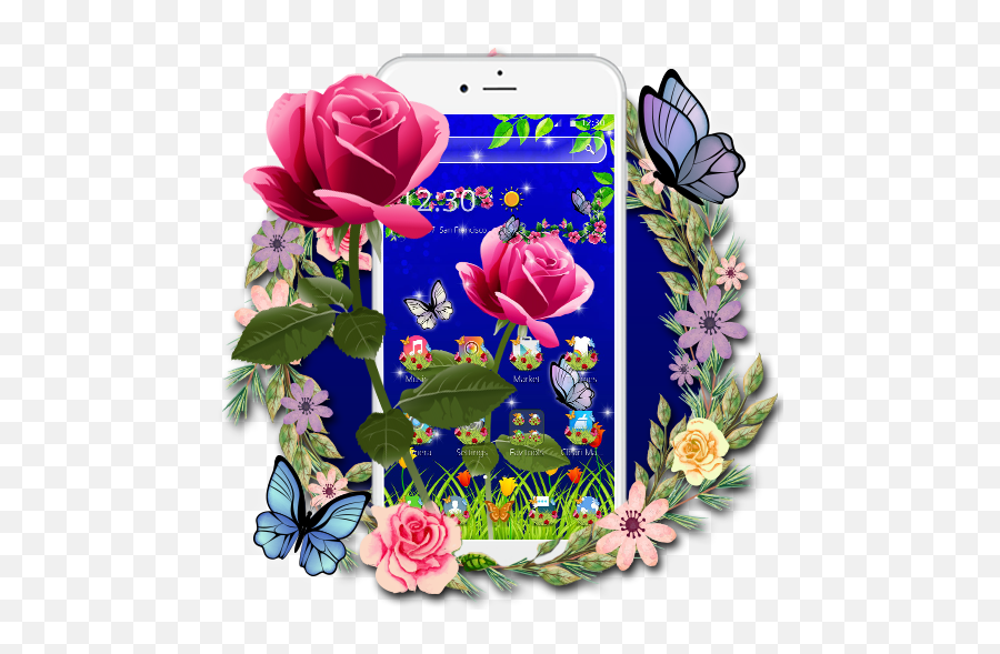 Scarlet Rose Butterfly Theme - Apps Op Google Play Smartphone Emoji,Wilted Flower Emoji
