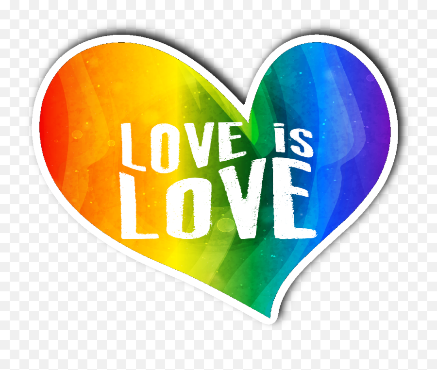 Download Love Is Love Rainbow Heart - Lgbt Community Emoji,Rainbow Heart Emoji