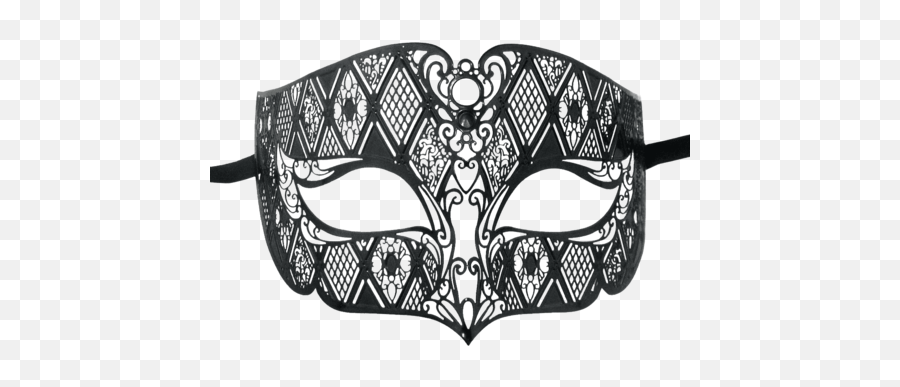 Burlesque - Black Mens Metal Mask For Masquerade Emoji,Mardi Gras Mask Movie Emojis