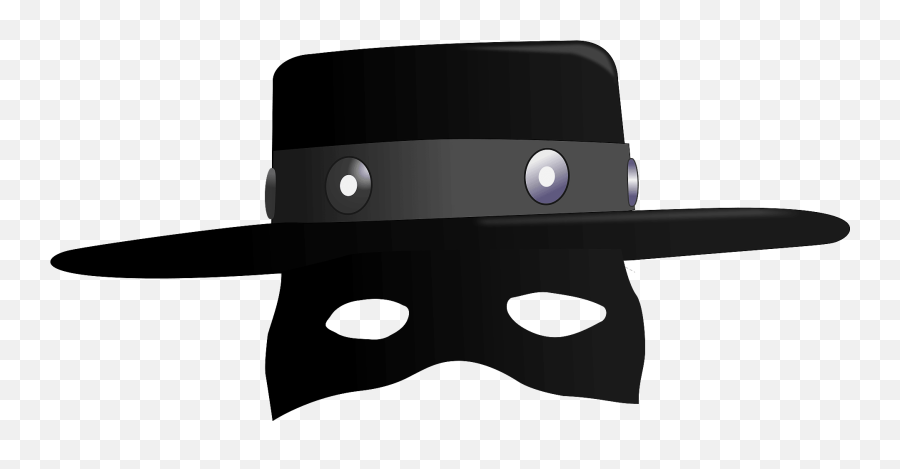 Zorro Hat Clipart - Mascara Del Zorro Png Emoji,Gritty Emoji