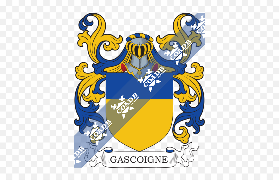 Gascon Family Crest Coat Of Arms And Name History - Dorey Coat Of Arms Emoji,Emoticons Engcivil