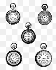 Clipart Pocket Watch - Victorian Pocket Watch Outline Emoji,Pocket Watch Emoticon