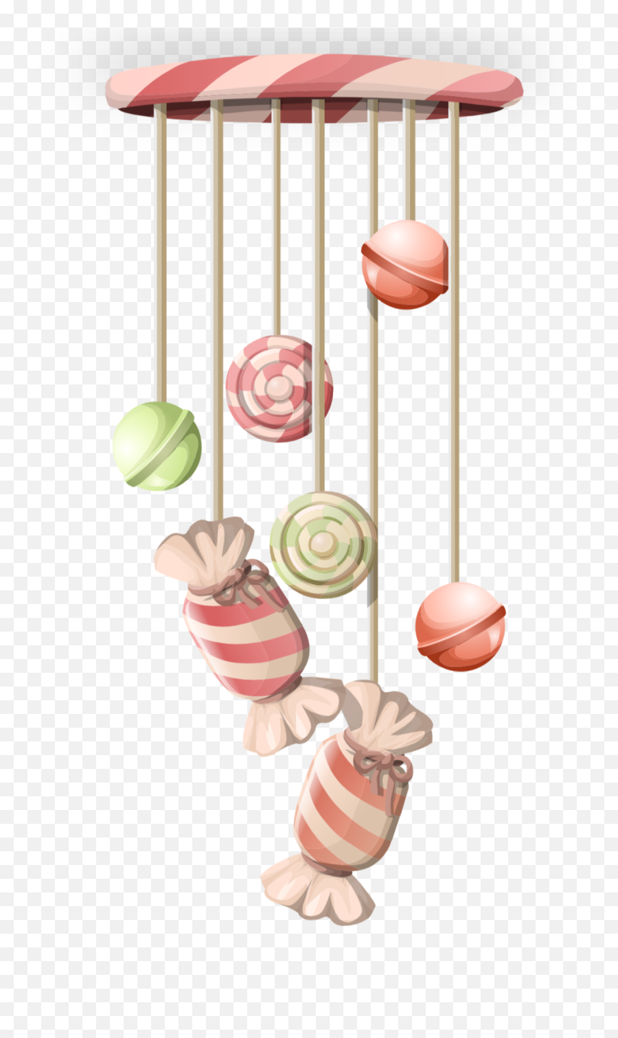 Mq Pink Candy Sweet Hanging Sticker - Baby Mobile Emoji,Wind Chime Emoji