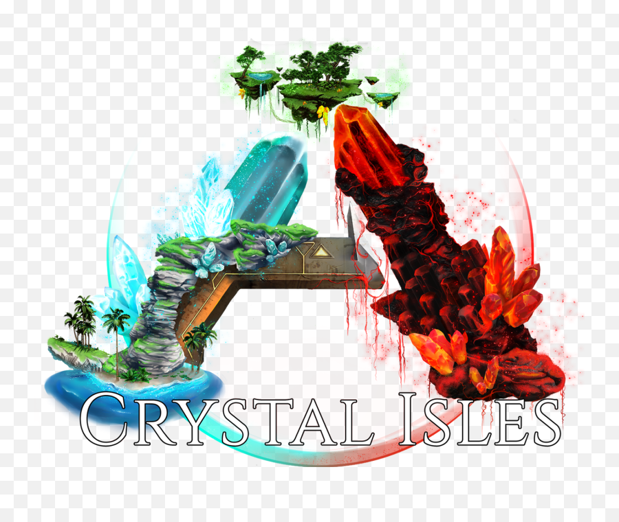 Ark Survival Evolved Crystal Isles Map - Ark Crystal Isles Logo Emoji,Ark Survival Evolved Devil Face Emoticon