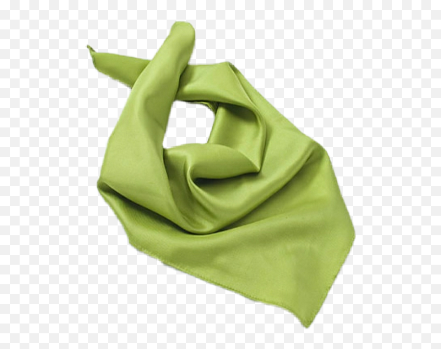 Scarf Bandana Green Silk Sticker By Stephanie - Solid Emoji,Emoji Bandana