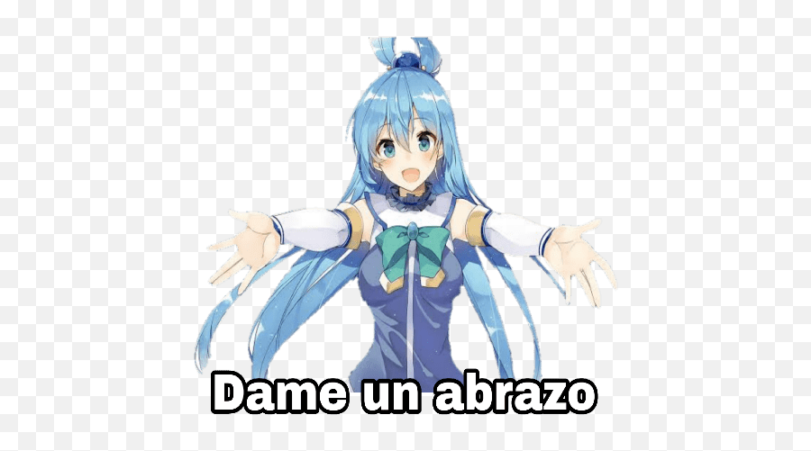 Aqua Konosuba Emoji,Emojis Abrazo Png