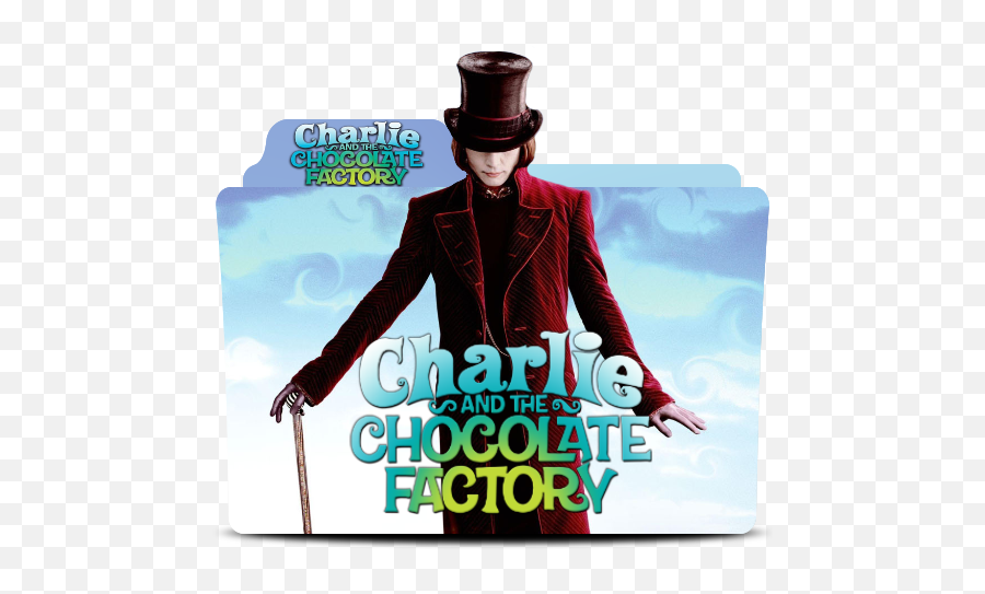 Charlie And The Chocolate Factory Folder Icon - Designbust Emoji,Top Hat Emoji Blue