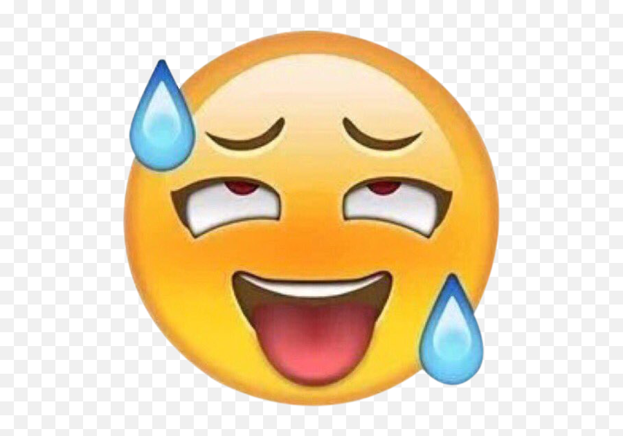 Grinning - Ahegao Emoji,Sweating Emoji