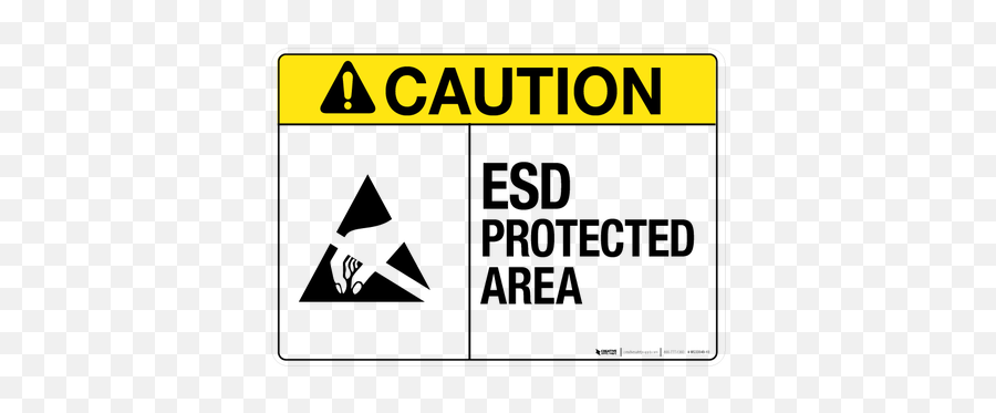 Esd Protected Area - Wall Sign Emoji,Triangle Warning Emoji