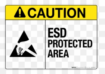 Esd Protected Area - Wall Sign Emoji,Triangle Warning Emoji