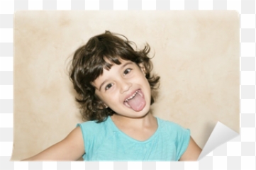 Niña Sacando La Lengua Wall Mural U2022 Pixers - We Live To Change Happy Emoji,Emoticon Sacando La Lengua