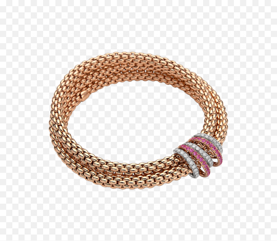 Fope Flexu0027it Bracelet With Rose Sapphire - Solid Emoji,Emotion Bracelets