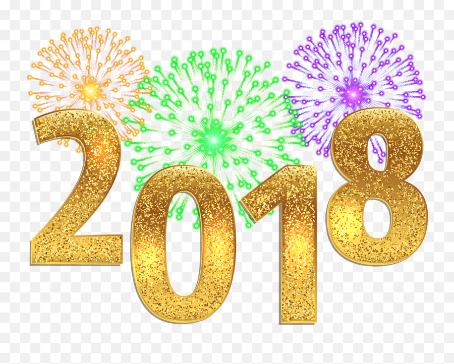 Glitter Clipart Happy New Year - New Year Eve Png Happy New Year 2018 Png Emoji,Free Happy New Year Emoji