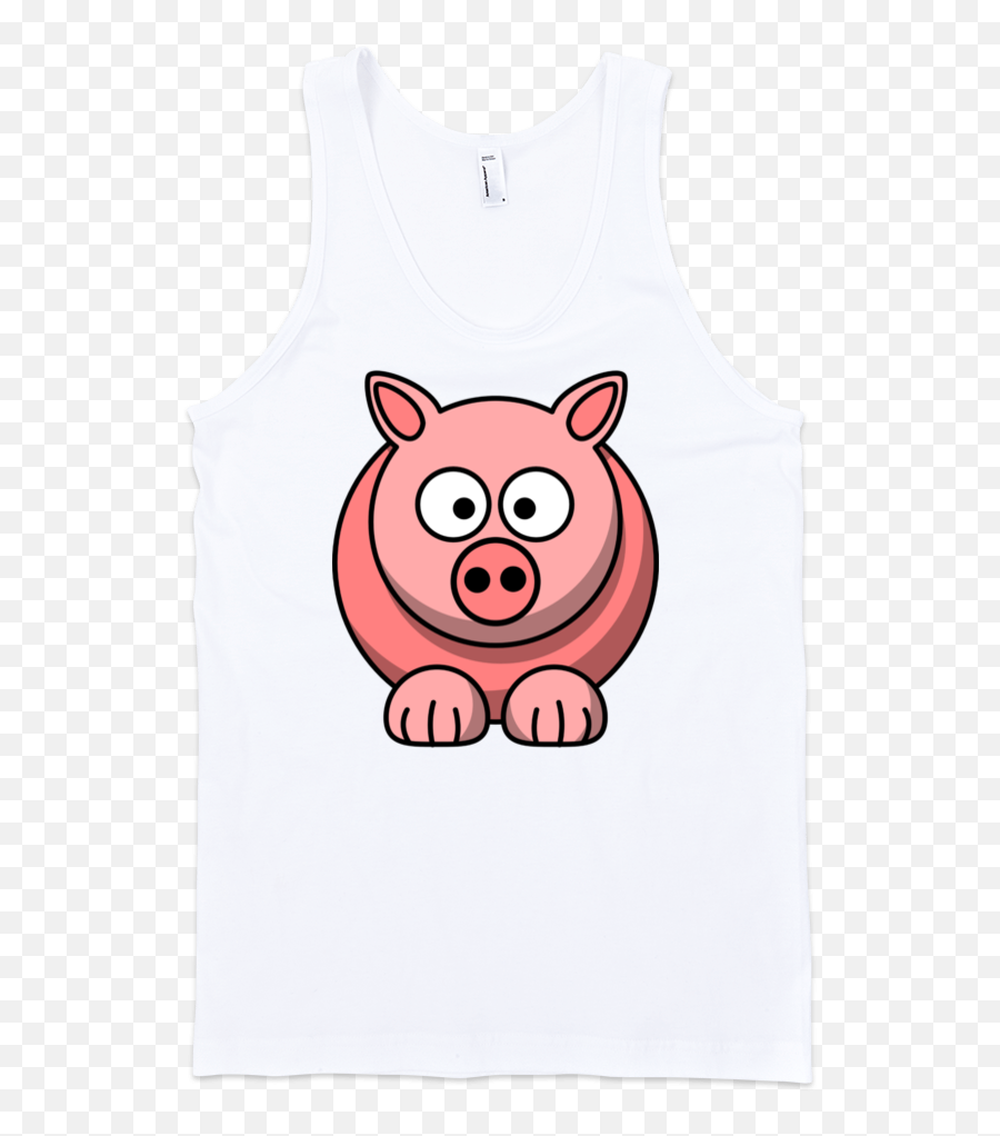 Piggy Fine Jersey Tank Top Unisex - Jersey Silhouette Emoji,Piggy Emoticons