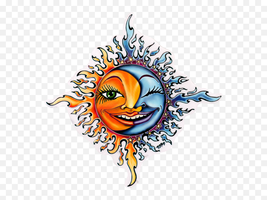 Moon Sun - Sun And Moon Decals Emoji,Fishing Moon Emoji